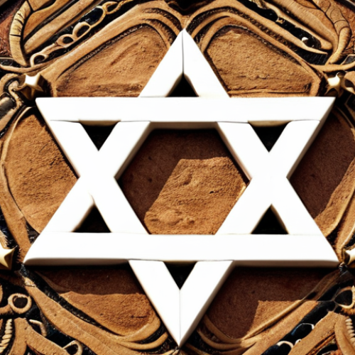 Home 11 **Image of the Star of David (Magen David):** A close-up, symbolic image of the Star of David, evoking its historical and spiritual significance in Judaism. Focus on representing unity, heritage, and connection to the land of Israel. The background should be abstract and evocative of Jewish culture.