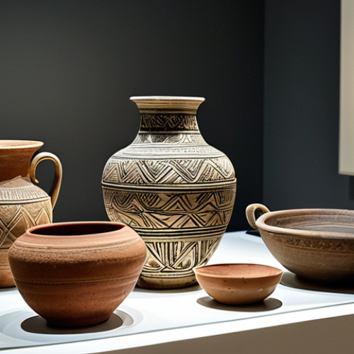 Home 25 **
"Ancient Israeli artifacts displayed in a modern museum setting. Pottery, tools, and jewelry are featured prominently. Soft, natural lighting. Educational exhibit. Appropriate content, safe for work, fully clothed, professional photography, high resolution."
**