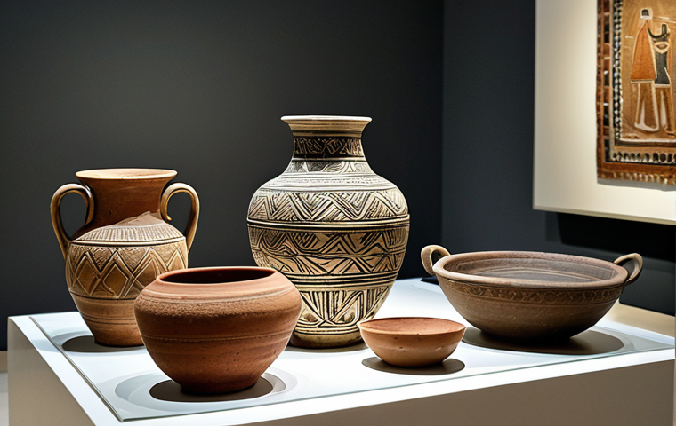 **

"Ancient Israeli artifacts displayed in a modern museum setting. Pottery, tools, and jewelry are featured prominently. Soft, natural lighting. Educational exhibit. Appropriate content, safe for work, fully clothed, professional photography, high resolution."

**