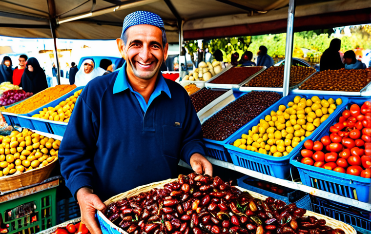 이스라엘의 주요 농업 지역 - **

"Modern Israeli farm, water recycling facility in the background, advanced irrigation techniques...