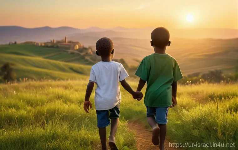 이스라엘과 팔레스타인의 평화 시도 - **Prompt: Enduring Hope in Displacement**
    A poignant and dignified scene depicting an elderly wo...