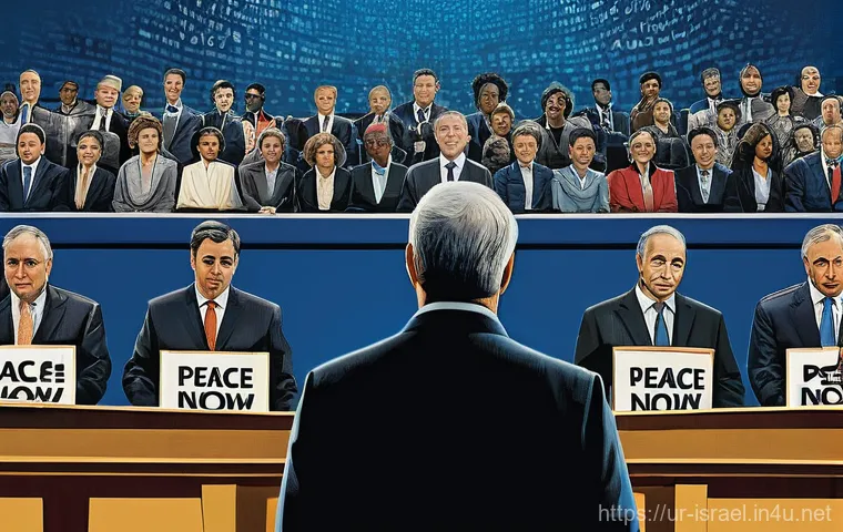 이스라엘에서 중요한 정치적 논의 - **Image Prompt 1: "Political Crossroads"**
A realistic, high-definition image of a middle-aged m...