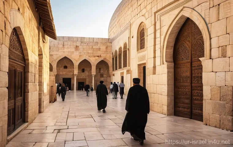 이스라엘 성지 순례 주요 코스 - **Prompt 1: Serene Al-Aqsa Mosque and Old City Streets**
"A serene and majestic wide shot captur...