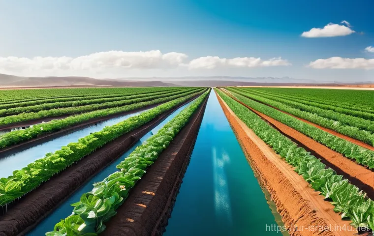 이스라엘에서의 과학 연구의 현재 상태 - **Prompt 1: Water Innovation Transforms Arid Lands**
A wide, breathtaking shot showcasing a futu...