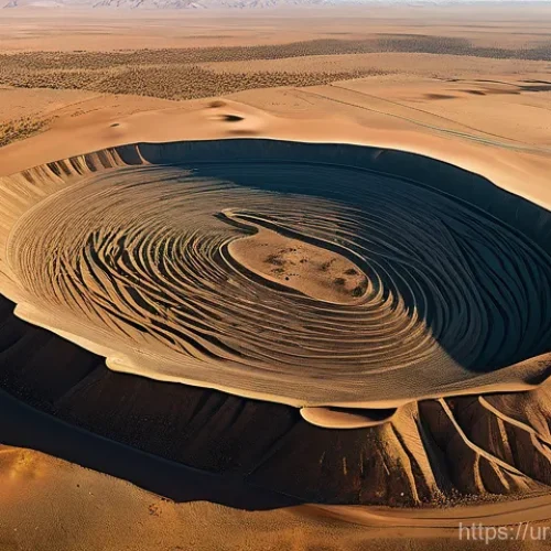 Home 26 이스라엘의 고고학 연구소 - An expansive aerial view of an arid Israeli desert landscape, captured by a high-resolution LiDAR dr...