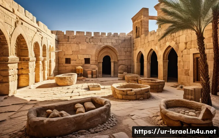 이스라엘의 유명 고고학적 발견과 그 의미 - A detailed archaeological excavation scene of ancient Jerusalem ruins, showcasing crumbled stone wal...