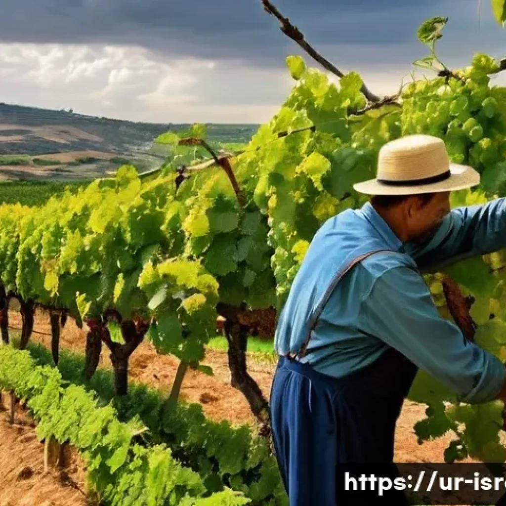 이스라엘의 주요 와인 생산지 - A scenic vineyard landscape in Israel’s Galilee region during a mild rainy season, showing lush grap...