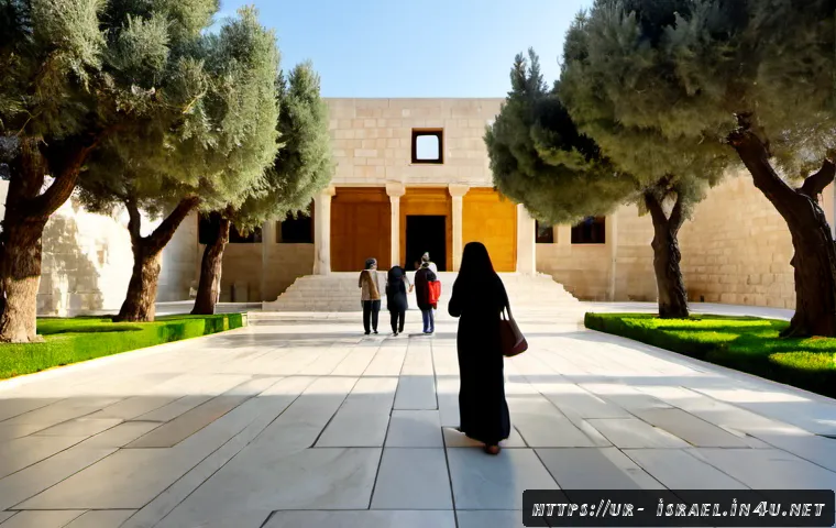 Home 17 이스라엘의 문화예술센터 - Photorealistic exterior of a contemporary Israeli cultural arts center in Tel Aviv at golden hour, p...